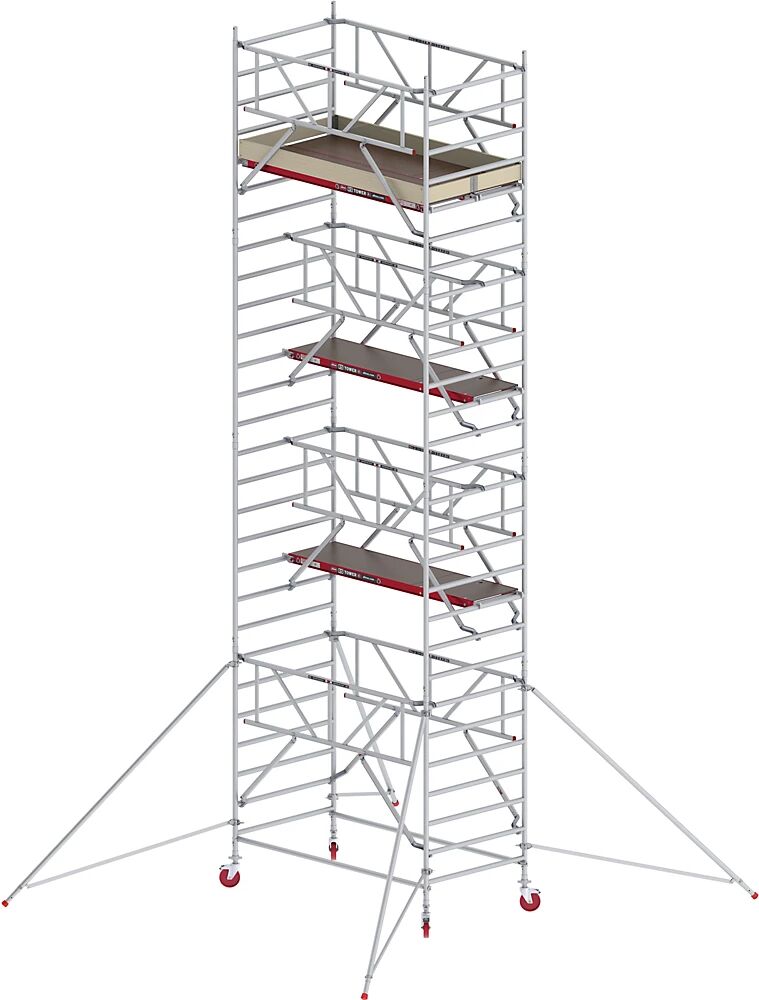 Altrex Andamio rodante RS TOWER 42 ancho con Safe-Quick®, plataforma de madera, longitud 1,85 m, altura de trabajo 9,20 m