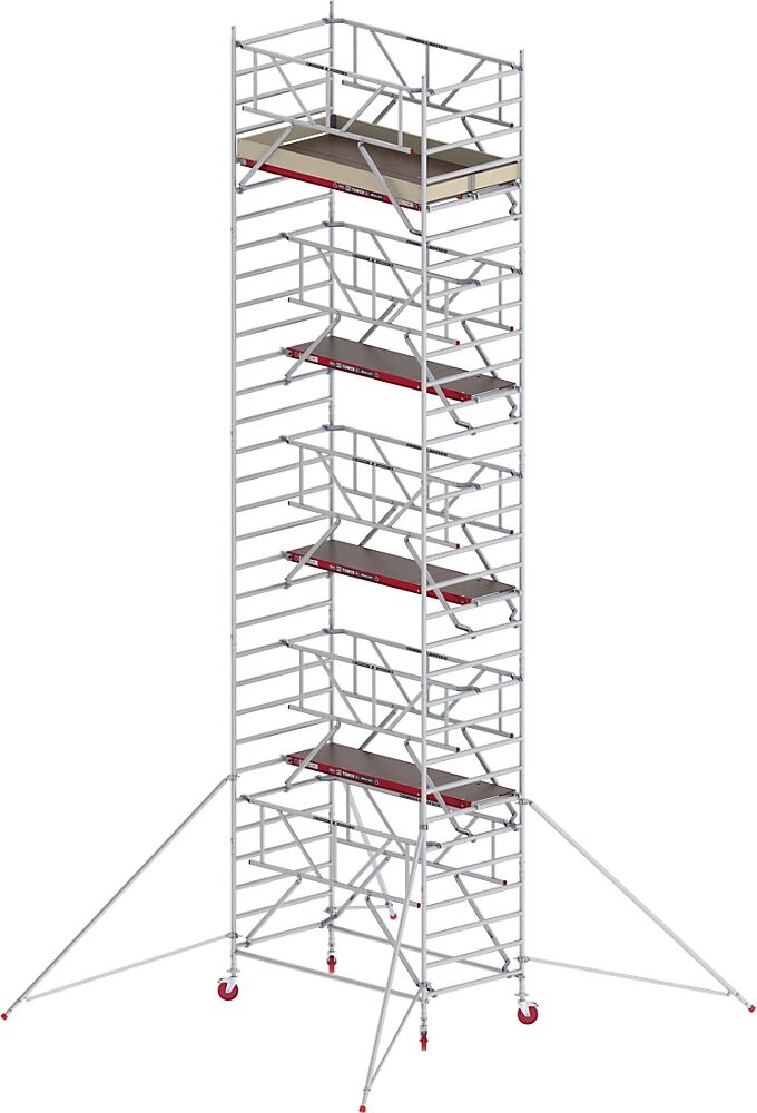 Altrex Andamio rodante RS TOWER 42 ancho con Safe-Quick®, plataforma de madera, longitud 1,85 m, altura de trabajo 10,20 m