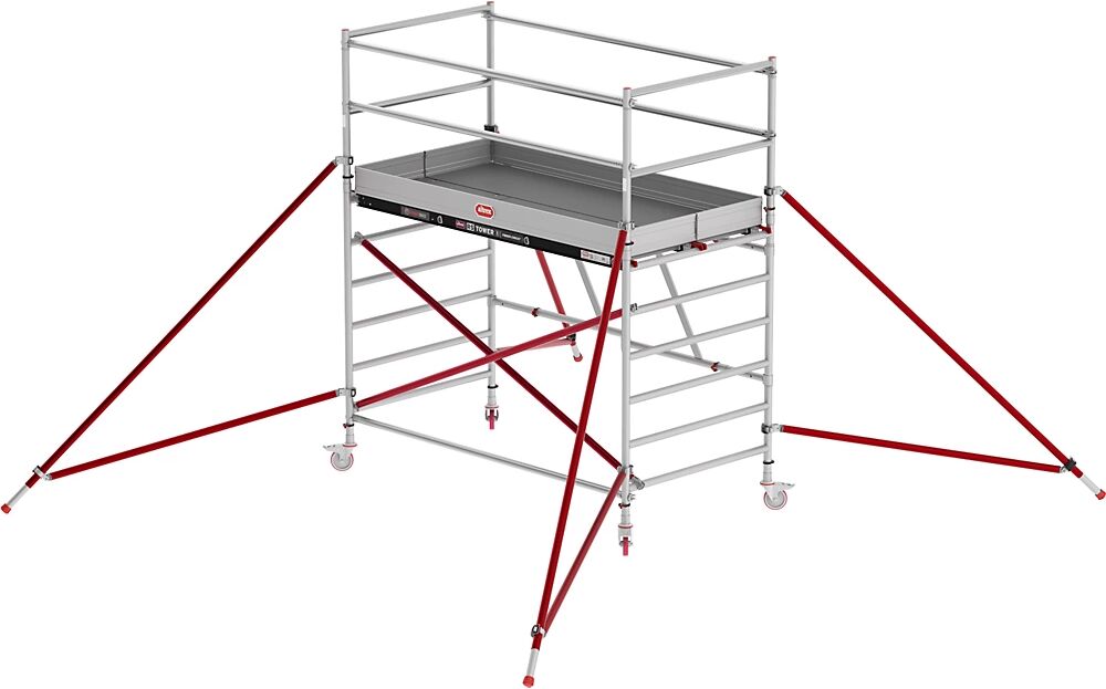 Altrex Andamio rodante RS TOWER 55, plataforma Fiber-Deck®, longitud 1,85 m, altura de trabajo 3,80 m