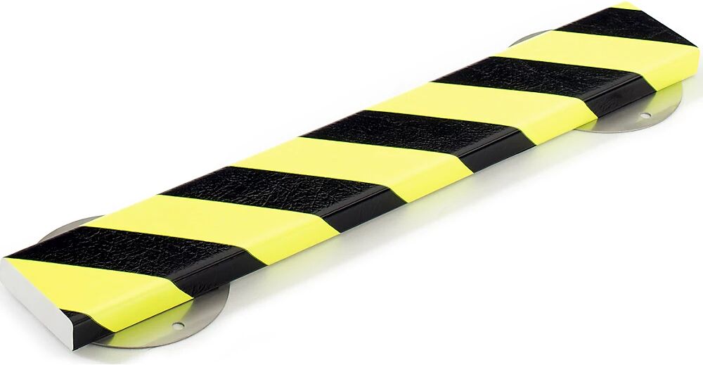 SHG Protección de superficies Knuffi® con carril de montaje, tipo S, pieza de 500 mm, negro y fluorescente