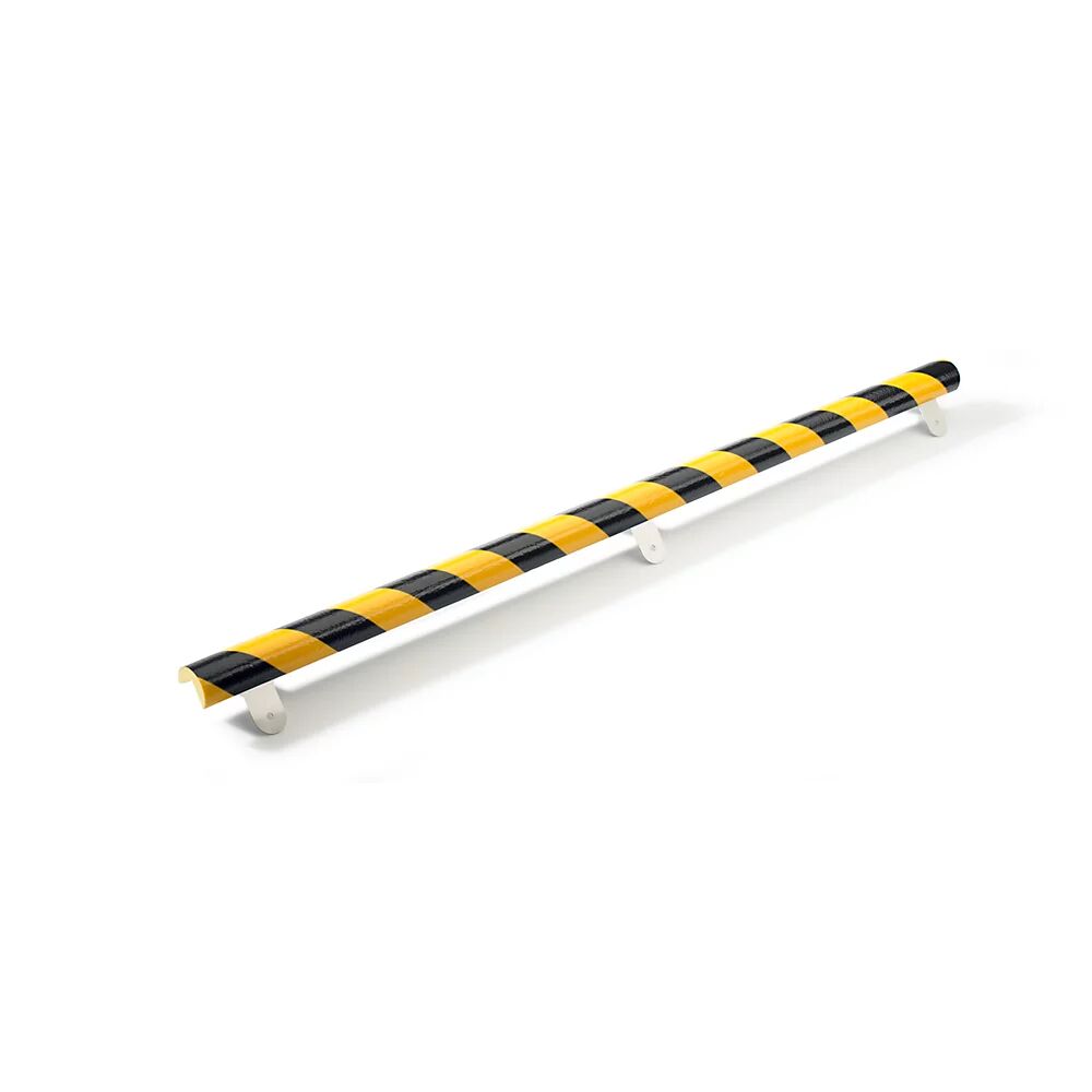 SHG Protección de esquinas Knuffi® con carril de montaje, tipo A, pieza de 1 m, negro y amarillo