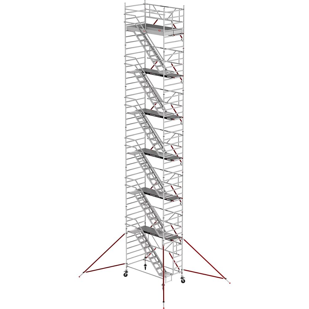 Altrex Andamio con escalera RS TOWER 53 ancho, plataforma de madera, longitud 1,85 m, altura de trabajo 14,20 m