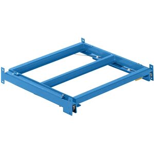 LISTA Bastidor extraíble, A x P 890 x 860 mm, carga por balda 1000 kg, 65 % extraíble, azul luminoso