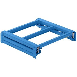 LISTA Bastidor extraíble, A x P 1290 x 1260 mm, carga por balda 800 kg, 100 % extraíble, azul luminoso