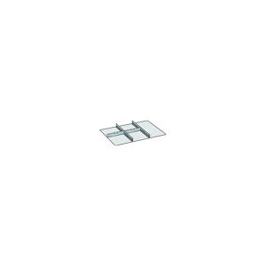 LISTA Juego de separadores para dimensiones de cajones de 918 x 612 mm, aluminio, 2 paredes ranuradas, 2 paredes separadoras