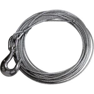 Thern Cable de acero inoxidable incl. gancho de carga, Ø de cable 9,5 mm, longitud 22,8 m