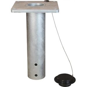 Thern Soporte de suelo tipo casquillo, para grúa giratoria COMMANDER 2000, galvanizado electrolíticamente