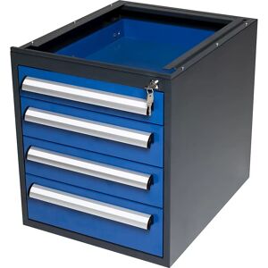 eurokraft basic Cajonera colgante, para sistema de mesas de trabajo modulares WT, 4 cajones (90/120/120/150 mm), altura 545 mm