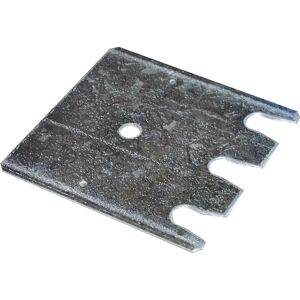 SCHULTE Chapa de base para placas base, galvanizada, UE 5 unidades, para las series S610 y S625, A x P x H 145 x 155 x 2 mm