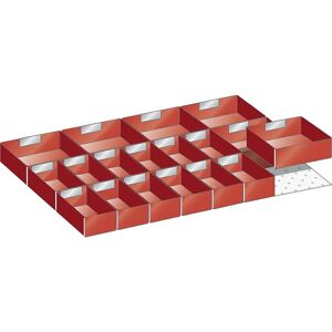 LISTA Caja insertable de plástico, para dimensiones de armario de 564 x 725 mm, para cajones de 50 mm de altura