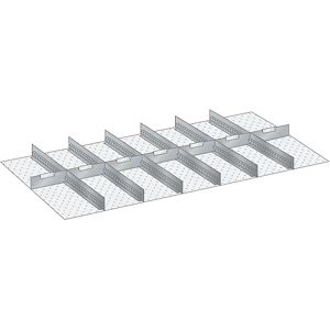 LISTA Pared separadora, para dimensiones de armario de 1431 x 725 mm, para cajones de 100 mm de altura