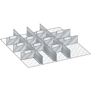 LISTA Separadores de cajones, paredes separadoras, galvanizadas, de 13 piezas, para altura del frente de 75 mm