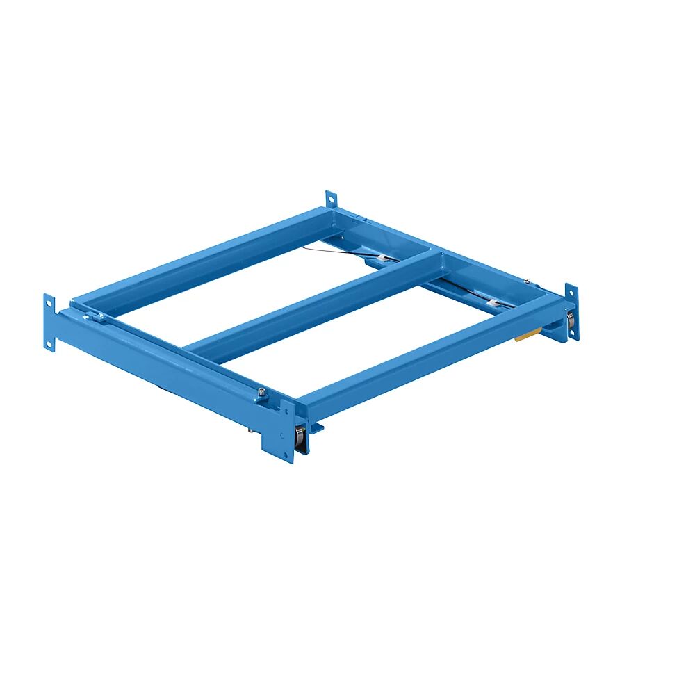 LISTA Bastidor extraíble, A x P 890 x 860 mm, carga por balda 1000 kg, 65 % extraíble, azul luminoso