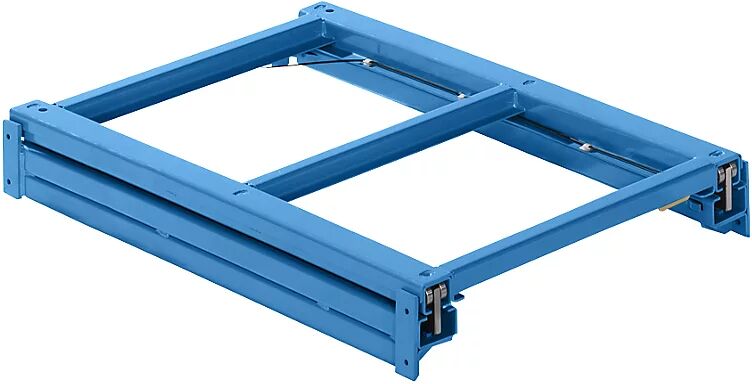 LISTA Bastidor extraíble, A x P 890 x 1260 mm, carga por balda 800 kg, 100 % extraíble, azul luminoso