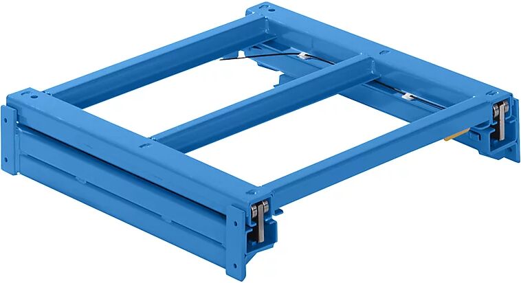 LISTA Bastidor extraíble, A x P 890 x 860 mm, carga por balda 1000 kg, 100 % extraíble, azul luminoso