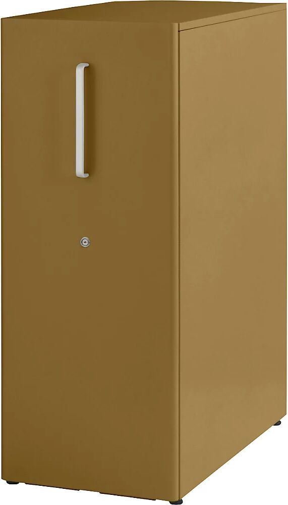 BISLEY Mueble auxiliar Tower™ 3, con cubierta, 1 tablón para chinchetas, colocación a la derecha, 1 balda, dijon