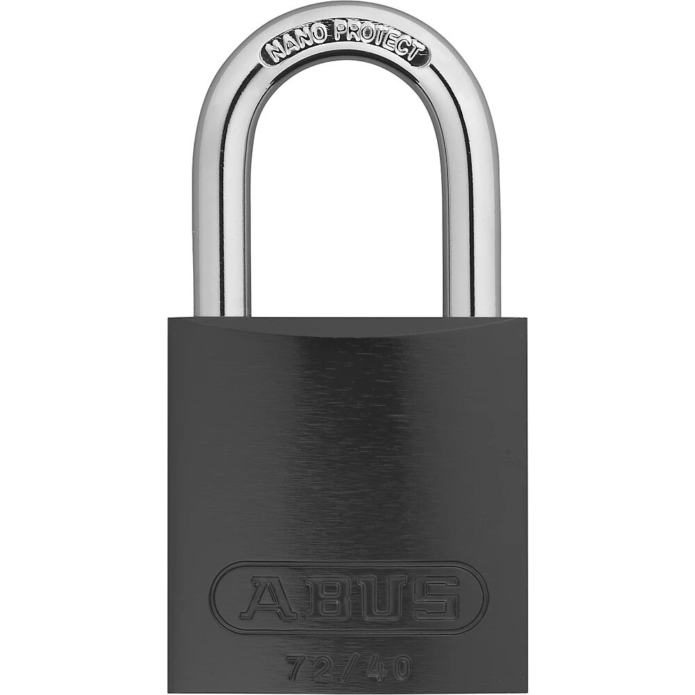 ABUS Candado, aluminio, 72/40, UE 6 unid., negro