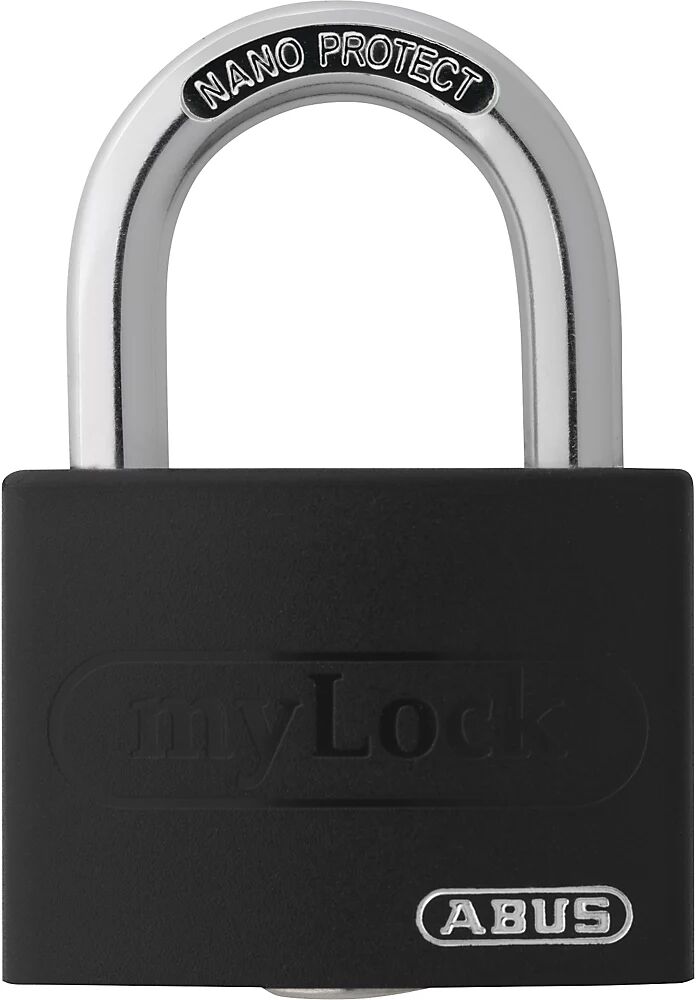 ABUS Candado, rotulable, T65AL/40, UE 12 unid., negro