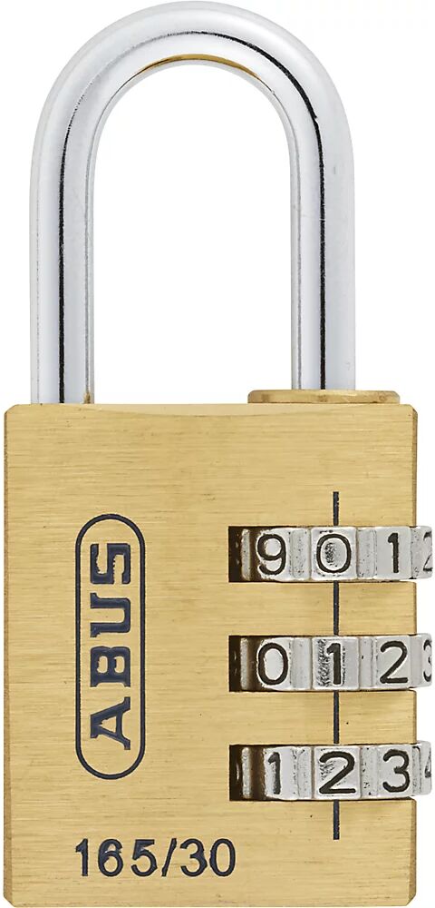 ABUS Cerradura de combinación numérica, 165/30 Lock-Tag, UE 6 unid., latón