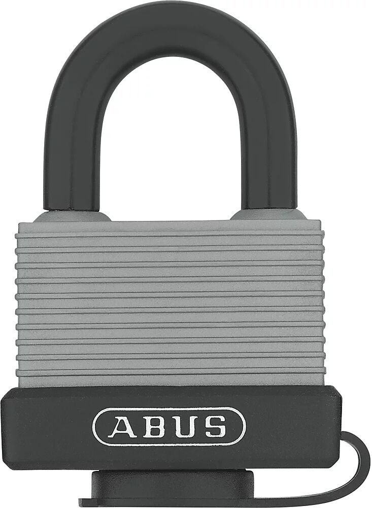 ABUS Candado de latón, 70/45 Lock-Tag, UE 6 unid., negro