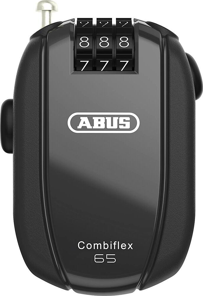 ABUS Cerradura de cable enrollable, con código numérico, UE 12 unid., cable de acero de 650 mm