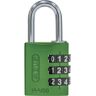 ABUS Cerradura de combinación numérica, aluminio, 144/30 Lock-Tag, UE 6 unid., verde