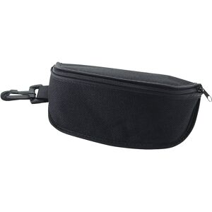 kaiserkraft Funda para gafas protectoras, con cremallera, trabilla para cinturón y mosquetón, negro