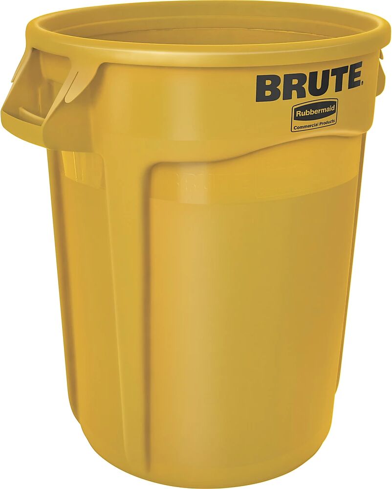 Rubbermaid Contenedor universal BRUTE®, redondo, capacidad 121 l, amarillo