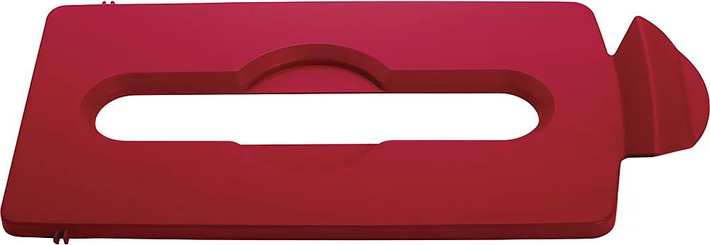 Rubbermaid Elemento de tapa, ranura de introducción, rojo