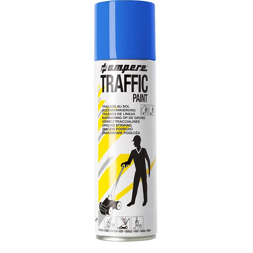 Ampere Pintura para señalización Traffic Paint®, contenido 500 ml, UE 12 botes, azul