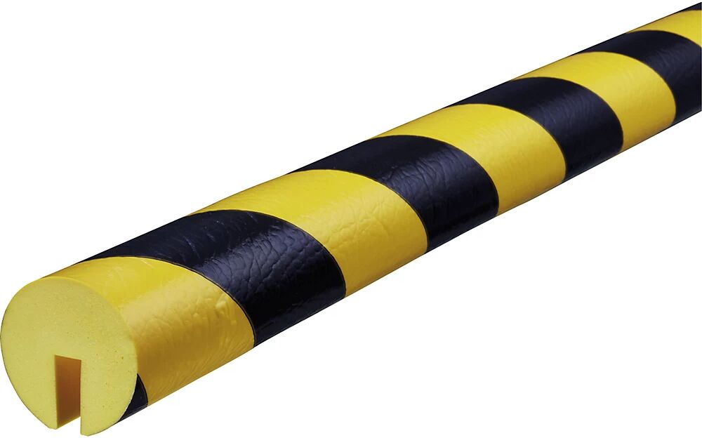 SHG Cantoneras de protección Knuffi®, tipo B, 1 rollo de 50 m, negro y amarillo