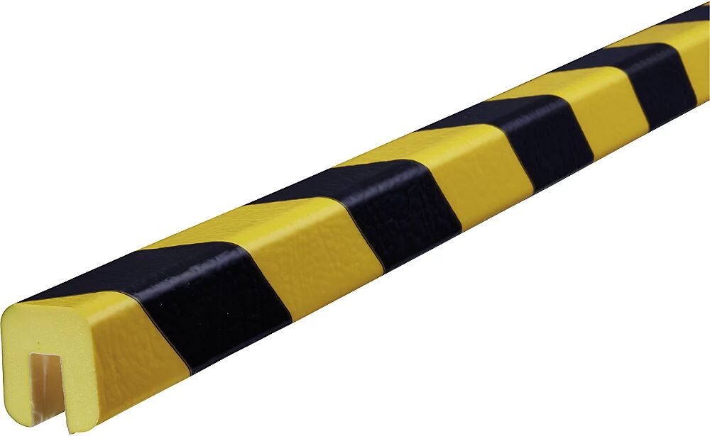 SHG Cantoneras de protección Knuffi®, tipo G, 1 rollo de 50 m, negro y amarillo