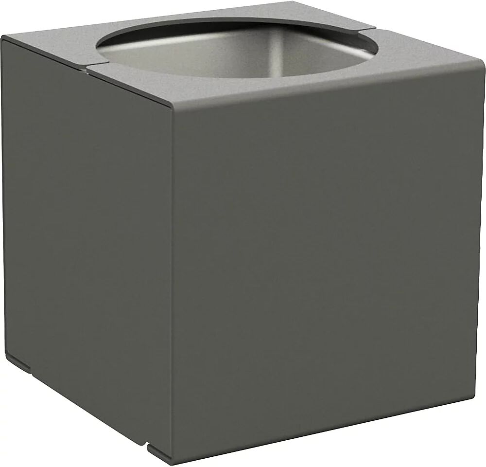 PROCITY Jardinera KUBE, H x A x P 450 x 450 x 450 mm, acero, gris