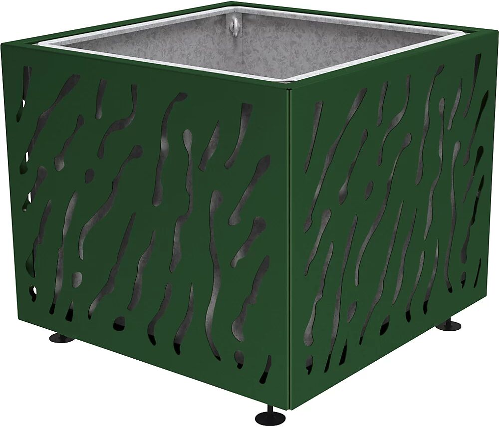 PROCITY Jardinera VENEDIG, H x A x P 870 x 990 x 990 mm, verde musgo