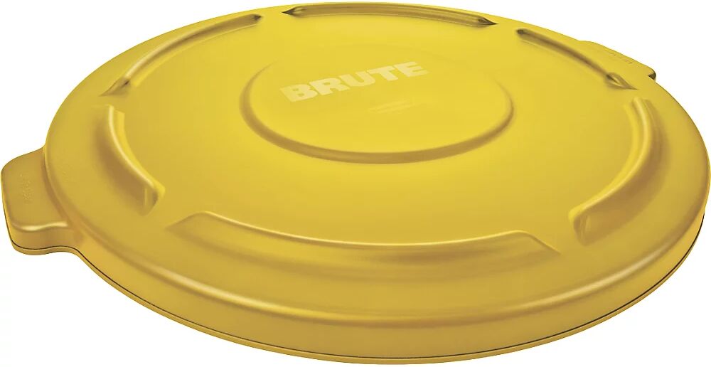 Rubbermaid Tapa BRUTE® con canales de drenaje, para contenedor de 121 litros, amarillo