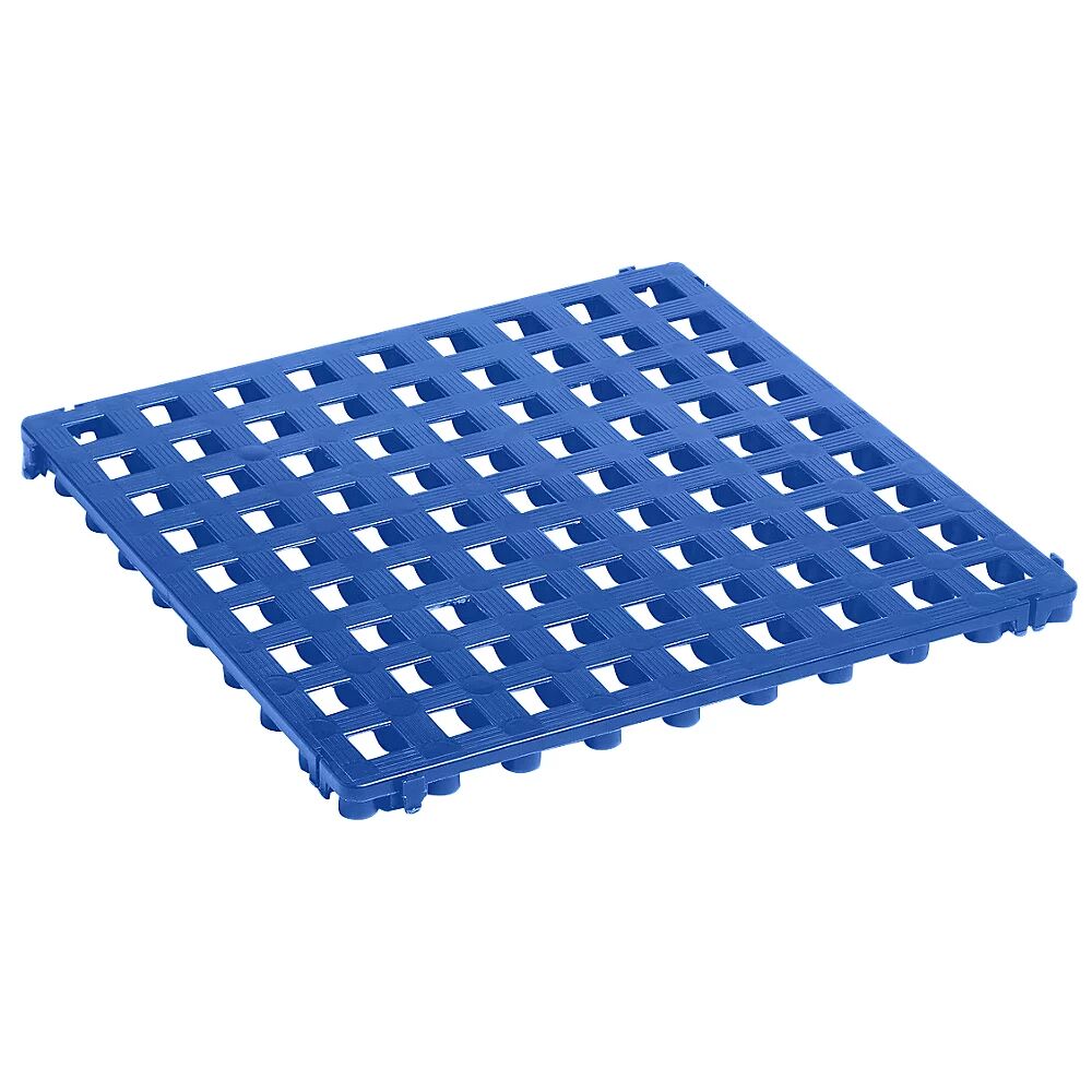 Kaiser Entramado de plástico para suelos, polietileno, 500 x 500 mm, estándar, UE 20 unid., azul