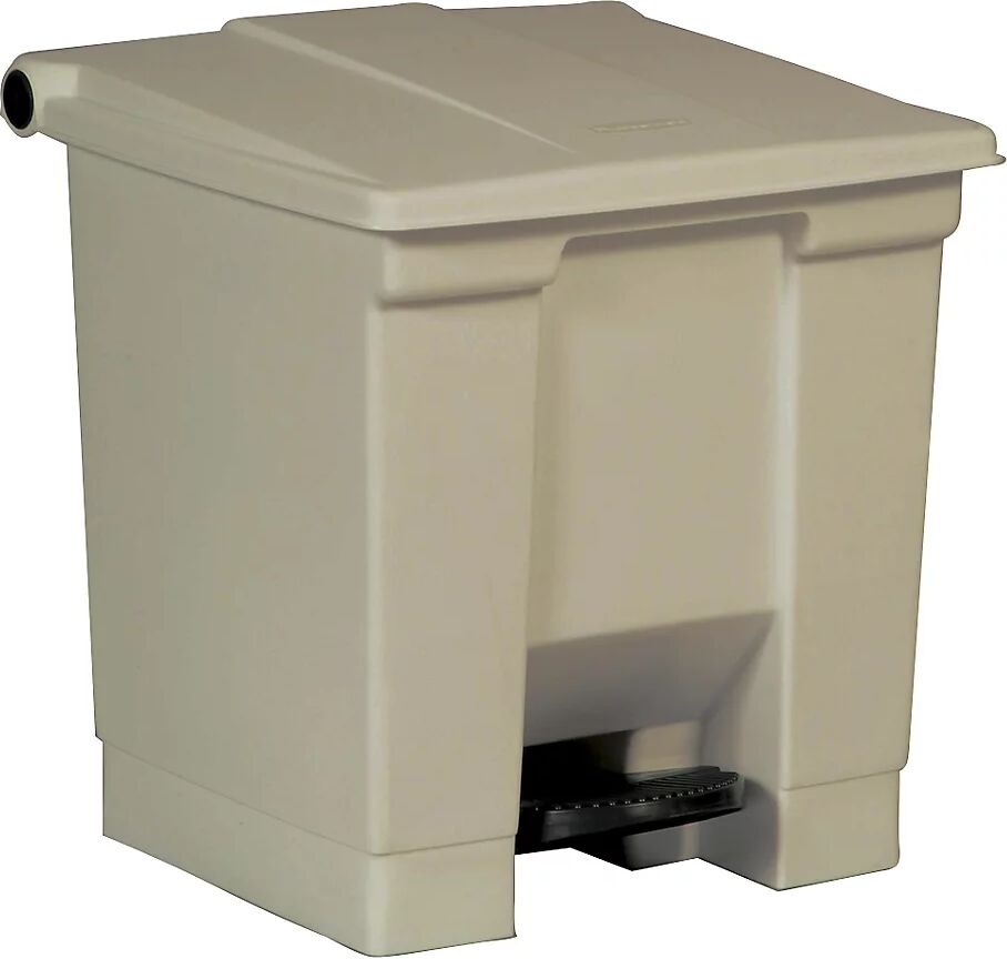 Rubbermaid Cubo industrial con pedal, capacidad 30 l, beige