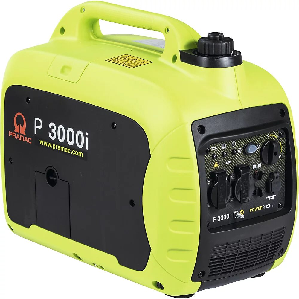 Pramac Generador eléctrico Inverter, P 3000i, gasolina, 230 V, potencia máx. 2500 W, 2,3 kW