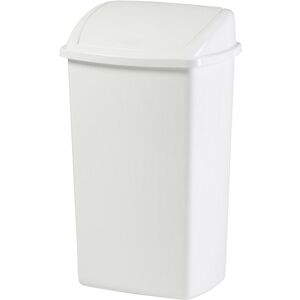 kaiserkraft Recipiente para residuos con tapa oscilante, capacidad 50 l, A x H x P 310 x 680 x 400 mm, blanco, a partir de 3 unid.