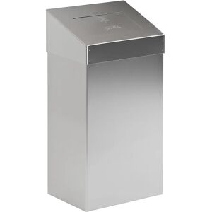 kaiserkraft Colector de residuos con tapa de cierre automático, capacidad 18 l, A x H x P 277 x 500 x 170 mm, acero inoxidable, mate