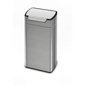 simplehuman Colector de residuos Touch, acero inoxidable mate, capacidad 30 l, H x A x P 710 x 390 x 290 mm
