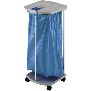 Hailo Soporte para bolsas de basura con 250 bolsas de basura azules, ProfiLine MSS XXXL, 120 l, H x A x P 1000 x 430 x 450 mm, sobre ruedas