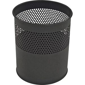 kaiserkraft Papelera, redonda, capacidad 10 l, H x Ø 275 x 235 mm, negra, a partir de 10 unid.