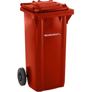 eurokraft pro Contenedor de basura de plástico DIN EN 840, capacidad 120 l, A x H x P 505 x 1005 x 555 mm, rojo, a partir de 5 unid.