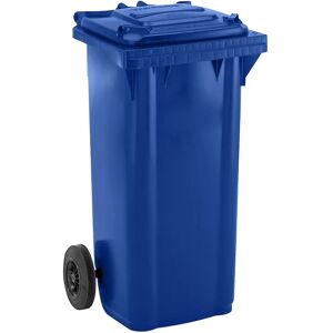 eurokraft pro Contenedor de basura de plástico DIN EN 840, capacidad 120 l, A x H x P 505 x 1005 x 555 mm, azul