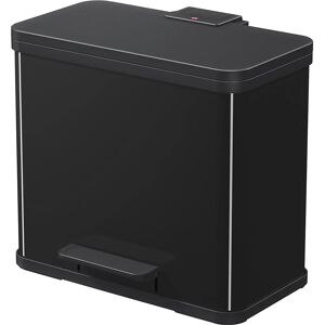 Hailo Colector de residuos ecológico con pedal, duo Plus L, capacidad 9 + 17 l, negro