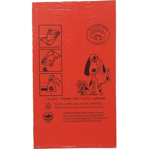 VAR Bolsas para excrementos de perro, PE, capacidad 3,4 l, A x H 350 x 200 mm, rojas, UE 1000 unid.