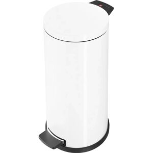 Hailo Colector de residuos con pedal SOLID, tamaño L, 18 l, acero, cubo interior galvanizado, blanco, a partir de 5 unid.