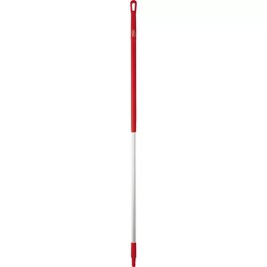 Vikan Palo de aluminio, ergonómico, Ø 31 mm, longitud 1510 mm, UE 10 unid., rojo