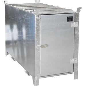 eurokraft pro Caja para tubos fluorescentes, galvanizada al horno, capacidad 1350 l, 1100 unid. Ø 25 mm / 500 unid. Ø 37 mm, L x A x H 2100 x 770 x 1125 mm